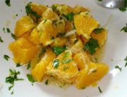 Апельсиновый салат с соусом из корицы