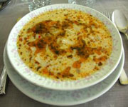 Суп с кефиром, тефтелями и вермишелью